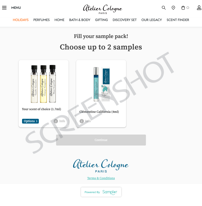 2 FREE Atelier Cologne Deluxe Vial Samples