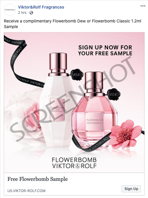 FREE Flowerbomb Deluxe Fragrance Sample