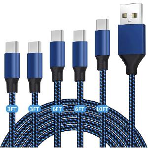 5-Pack of USB-C Fast Charging Cables $3