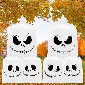 6 Halloween Skellington Lawn Bags $4.99