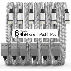 iPhone Lightning Charging Cables 6pk $5.28