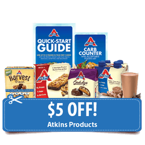 $5 Off ANY Atkins Product Mailed Coupon
