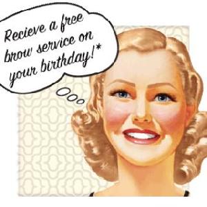 Free Benefit Brow Arch on your Birthday