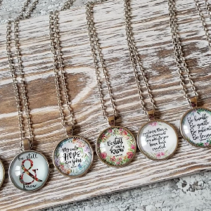 Bible Verse & Hymns Necklaces $3.99