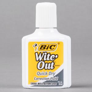 FREE BIC White-Out Correction Fluid