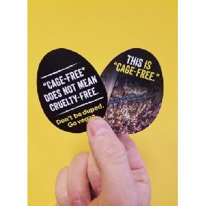 Free PETA Egg Carton Awareness Cards