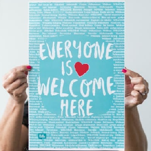 Free Everyone Is Welcome Here Poster