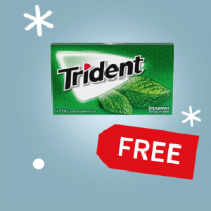 Free Trident Gum at Casey's
