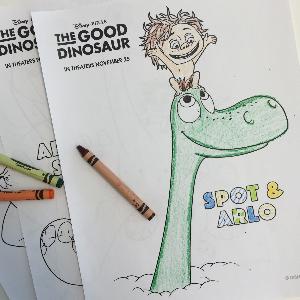 FREE The Good Dinosaur Coloring Pages