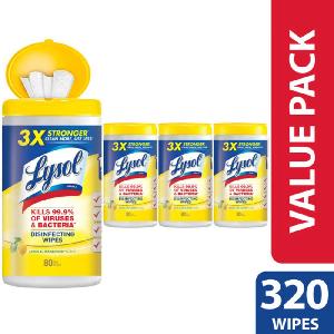320ct Lysol Disinfecting Wipes $8.86