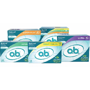 FREE 18-count box of o.b. Tampons