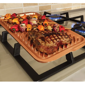 Red Copper Ceramic Reversible Grill $12.79