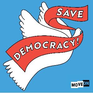 Free Save Democracy Bumper Sticker