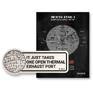 FREE Death Star Poster & SaltStack Sticker