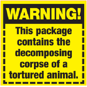 FREE Meat 'Warning!' Label Stickers